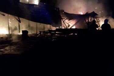 Nocny pożar tartaku. Straty są ogromne