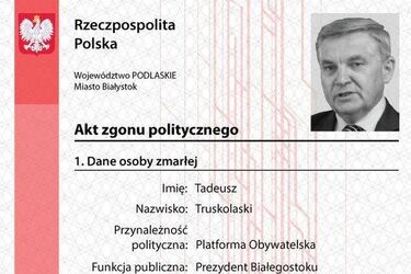 Młodzież Wszechpolska "uśmierciła" prezydenta Białegostoku... politycznie
