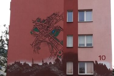 Kolejny mural. Tym razem na budynku przy ul. Skłodowskiej-Curie
