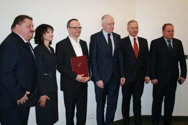 Jarosław Gowin odwiedził Białystok i przekazał duże pieniądze