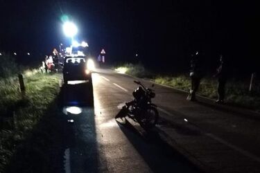 Wypadek motorowerzysty. Mężczyzna nie żyje