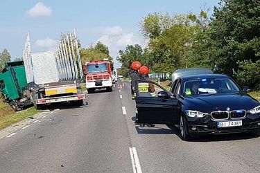 Czołówka na krajowej "65". Jedna osoba została ranna