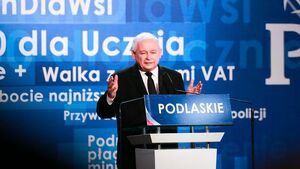 Żarty prezesa, apele o jedność i lotnisko dla Białorusinów. Konwencja PiS w Białymstoku
