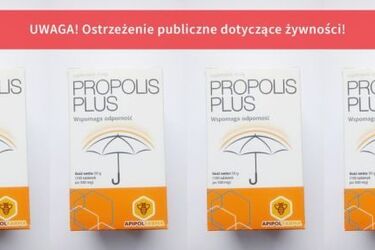 Uwaga na suplement diety "Propolis Plus"