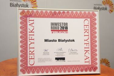 Białystok jest Inwestorem Publicznym 2018 roku