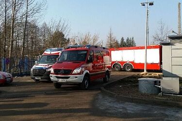 Ewakuacja 100 osób w dużej firmie. 9 zostało zabranych do szpitala