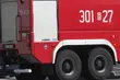 Pożar w centrum miasta. Ogień pojawił się w bloku na pierwszym piętrze