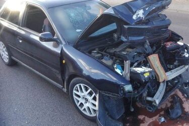 Wypadek w Sztabinie. Zderzyły się dwie osobówki 