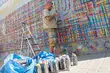 Trzy razy został zniszczony. Ponownie odnowiono słynny białostocki mural
