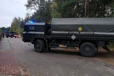 Na prywatnej posesji znaleziono pocisk lotniczy. Ewakuowano 50 domów