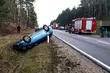 Wypadek za Knyszynem. Dwie osoby trafiły do szpitala