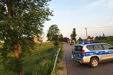 Śmiertelny wypadek na drodze powiatowej