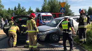 Karambol na Wygodzie. Zderzyło się sześć pojazdów [ZDJĘCIA]