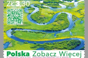 Fotografia Wiktora Wołkowa na znaczku pocztowym