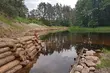 Zakończono budowę umocnienia skarpy lewego brzegu Czarnej Hańczy
