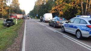 DK 65. Wypadek z udziałem trzech pojazdów