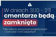 Cmentarze zamknięte. Rząd apeluje, by nie wyjeżdżać 