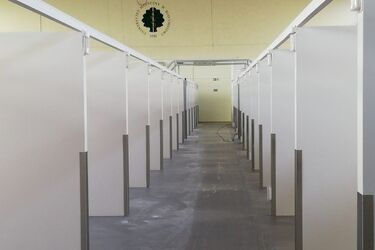 Szpital tymczasowy na finiszu. Co udało się zrobić? [ZDJĘCIA]