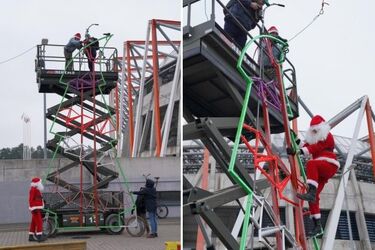 Adam Zdanowicz spadł z 7-metrowego roweru. Pobił jednak rekord Guinessa