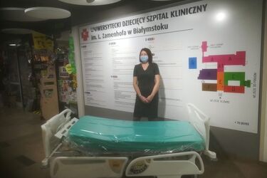Nowy sprzęt w szpitalu dziecięcym: łóżka, szafki, wózki
