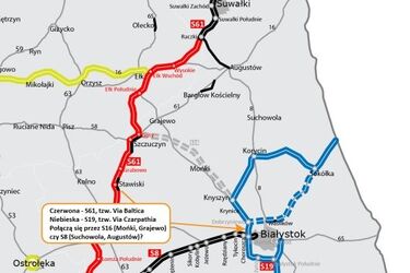 Także powiat białostocki nie chce budowy S16. Woli ekspresową S8