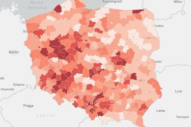 Podlaskie pozostaje "jasne" na covidowej mapie Polski