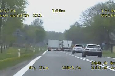 72-letni kierowca tira popisał się drogowym hattrickiem