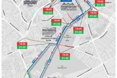 Nocny półmaraton w Białymstoku. Utrudnienia dla zmotoryzowanych i zamknięte ulice [TRASY]