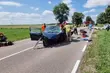 Czołowe zderzenie na DK 65. Trzy osoby trafiły do szpitala