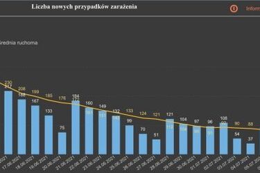 Epidemia SARS-CoV-2. Średnia liczba nowych zakażeń przestaje maleć