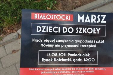 "Antycovidowcy" w centrum miasta. Będzie kolejny marsz