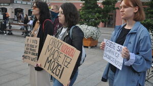 Akcja "Solidarni z uchodźcami" na Rynku Kościuszki [ZDJĘCIA]
