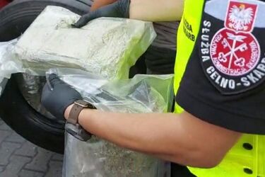 Kontrabanda w ciężarówce. W kole zapasowym ukryto 9 kg marihuany [WIDEO]