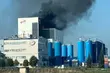 Pożar w mleczarni BielMlek w Bielsku Podlaskim