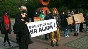 "Kryzys klimatyczny to kryzys praw człowieka". W Białymstoku odbył się strajk [ZDJĘCIA]