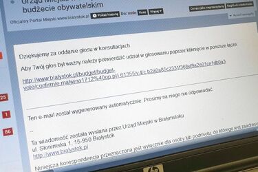 Budżet Obywatelski. 4 tys. białostoczan nie potwierdziło udziału w głosowaniu