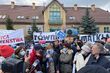 Jolanta Kwaśniewska i Anna Komorowska w Michałowie. Wzięły udział w proteście