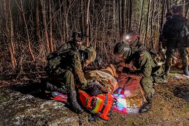 Migranci ugrzęźli na bagnach. Akcja ratunkowa trwała kilka godzin