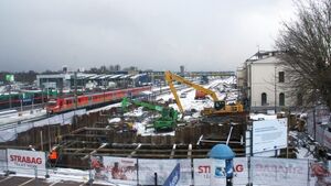 Przebudowa dworca PKP w Białymstoku. Prace postępują z dnia na dzień [ZDJĘCIA]