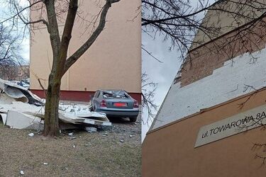 Połamane drzewa, zerwane dachy i powalony balon Jagiellonii - skutki orkanu w Podlaskiem