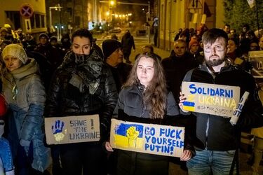 "Chcemy pokoju!". Protest wspierający Ukraińców [ZDJĘCIA]