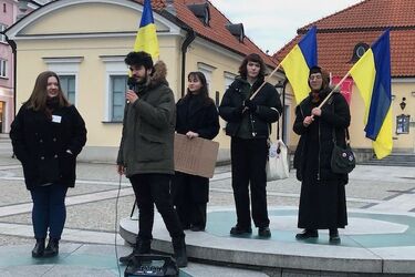 "Wojnie mówimy nie!" - kolejny manifest  na Rynku Kościuszki