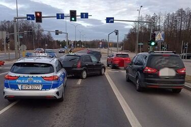 Wypadek na skrzyżowaniu w Białymstoku