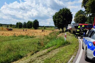 Wypadek na DK 64. Do szpitala trafił 19-latek