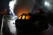 Na "ósemce" zapalił się samochód 
