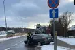 Wypadek przy sądzie. Dwie osoby w szpitalu