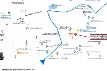 Odcinek drogi wojewódzkiej zamknięty. Wyznaczono objazdy