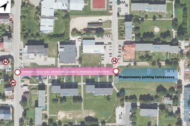 Na 2 miesiące zamkną ulice. Mieszkańcy mogą korzystać z tymczasowego parkingu
