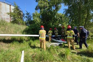 W śródmieściu Białegostoku rozbił się szybowiec [ZDJĘCIA]