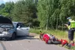 Pijany kierowca nie ustąpił pierwszeństwa. Motocyklista trafił do szpitala